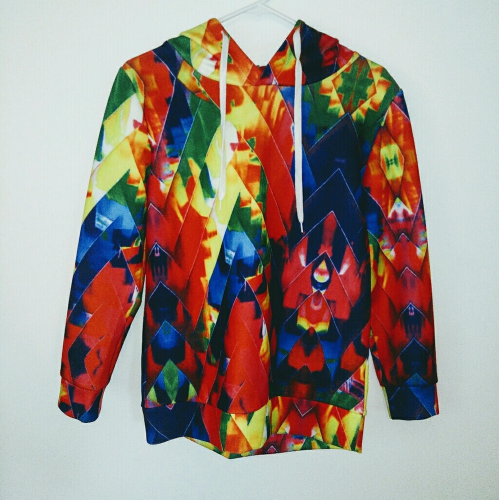 Multicolored print Hoody